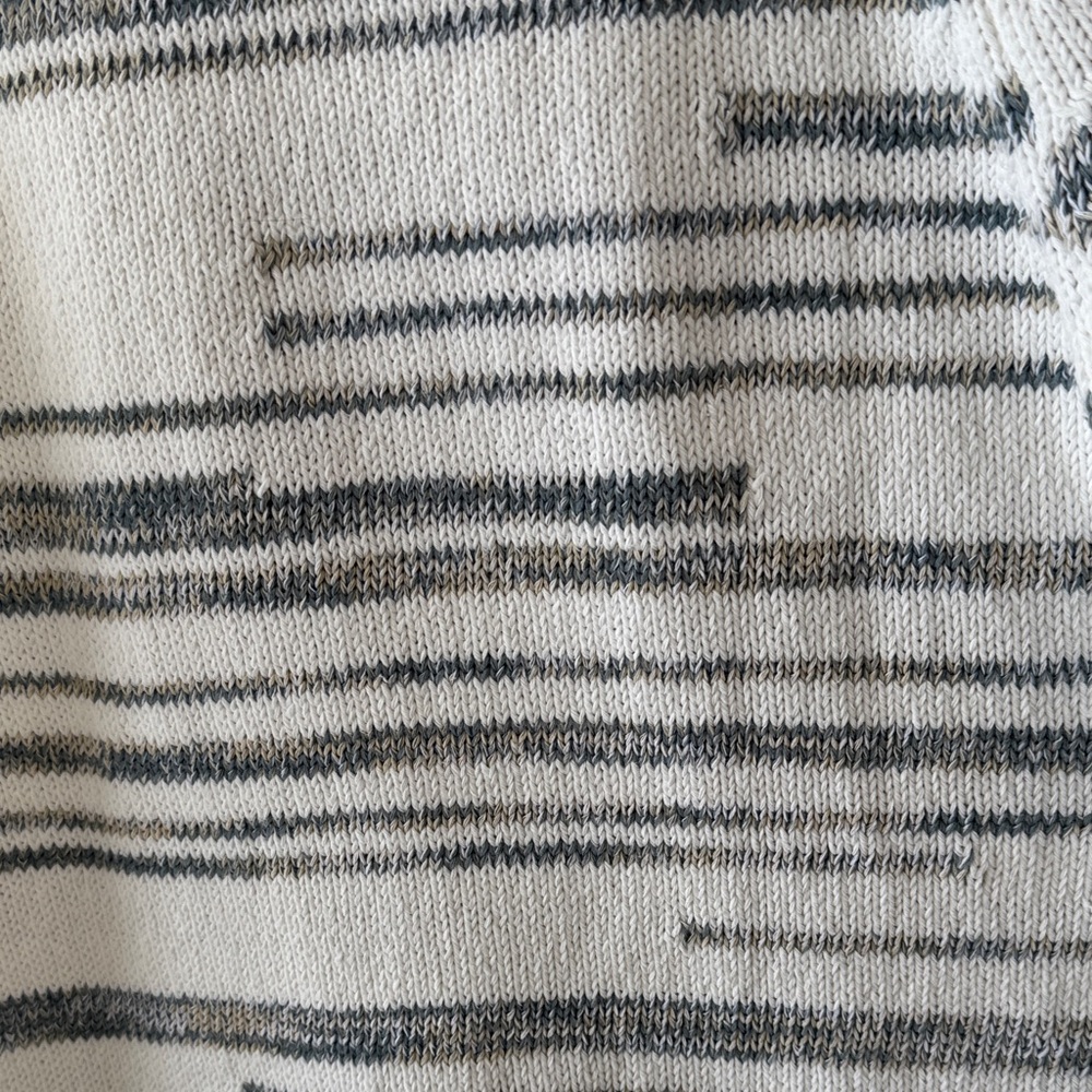 J. Jill Striped Women's Sweater - White and Gray - Picture 9 of 11